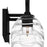 Quoizel Lucy 3 Light Bath Light, Matte Black/Clear Optic