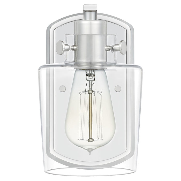 Quoizel Ledger 1 Light Wall Sconce, Polished Nickel