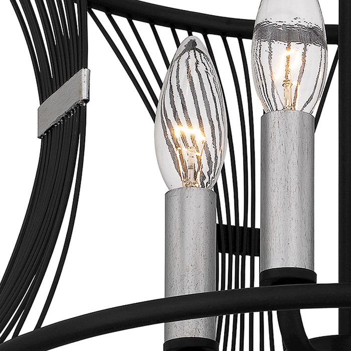 Quoizel Leiland 4 Light Semi-Flush Mount, Matte Black