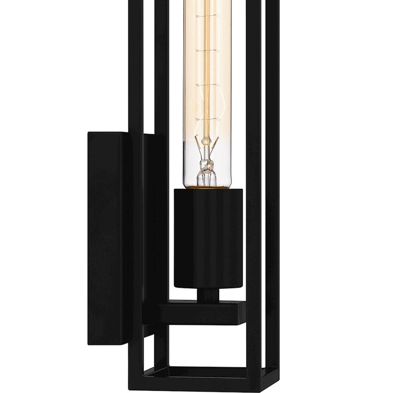 Quoizel Leighton 1 Light Wall Sconce, Matte Black