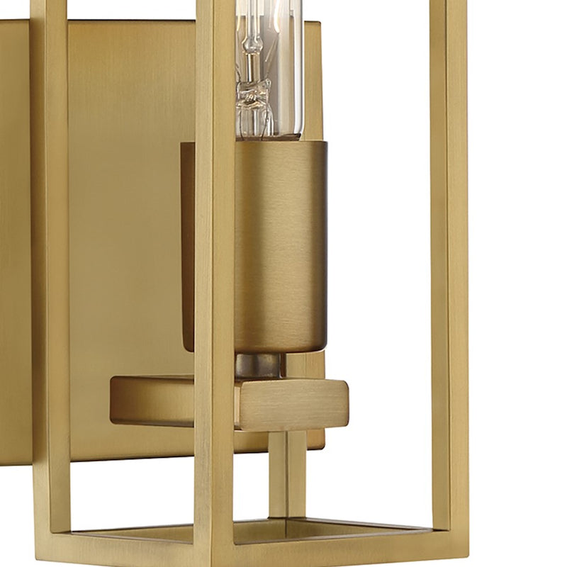 Quoizel Leighton 1 Light Wall Sconce, Weathered Brass