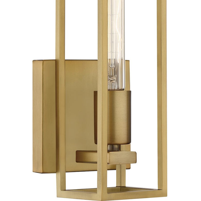 Quoizel Leighton 1 Light Wall Sconce, Weathered Brass