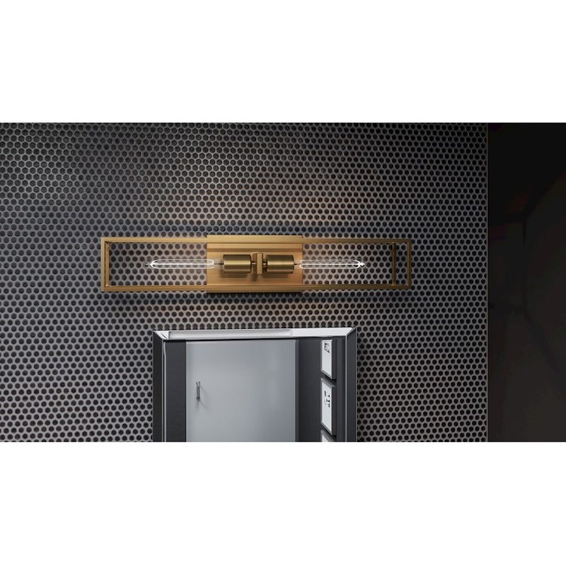Quoizel Leighton 2 Light Bath Light, Weathered Brass