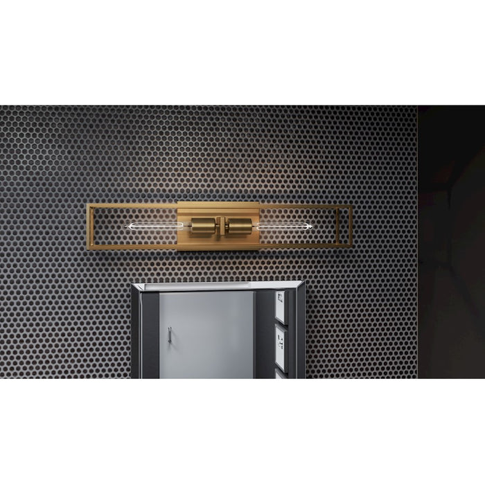 Quoizel Leighton 2 Light Bath Light, Weathered Brass