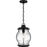 Quoizel Luther 1Lt Outdoor Hanging Lantern, Black/Clear Seedy Glass - LHR1909EK