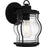 Quoizel Luther 1 Light 10" Outdoor Lantern, Black/Clear Seedy Glass - LHR8406EK