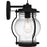 Quoizel Luther 1 Light 12" Outdoor Lantern, Black/Clear Seedy Glass