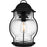 Quoizel Luther 1 Light 15" Outdoor Lantern, Black/Clear Seedy Glass