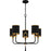 Quoizel Lockery 5Light Chandelier, Matte Black/Metal - LKY5028MBK