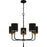 Quoizel Lockery 5Light Chandelier, Matte Black/Metal