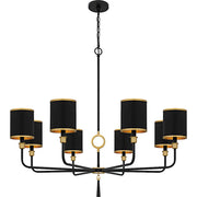 Quoizel Lockery 8Light Chandelier, Matte Black/Metal - LKY5040MBK