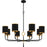 Quoizel Lockery 8Light Chandelier, Matte Black/Metal - LKY5040MBK