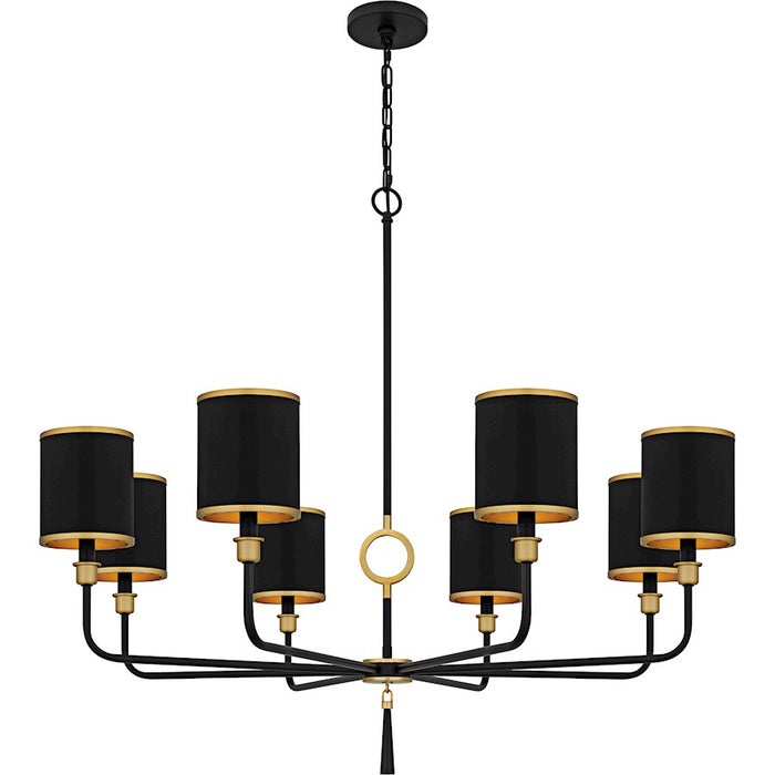 Quoizel Lockery 8Light Chandelier, Matte Black/Metal - LKY5040MBK