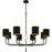 Quoizel Lockery 8Light Chandelier, Matte Black/Metal