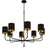 Quoizel Lockery 8Light Chandelier, Matte Black/Metal