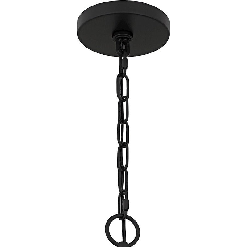 Quoizel Lockery 8Light Chandelier, Matte Black/Metal