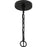 Quoizel Lockery 8Light Chandelier, Matte Black/Metal
