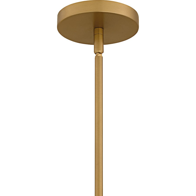 Quoizel Lumi 1Light Pendant, Brushed Weathered Brass/Metal
