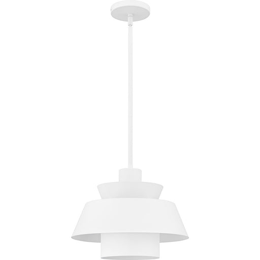 Quoizel Lumi 1Light Pendant, Matte White/Metal
