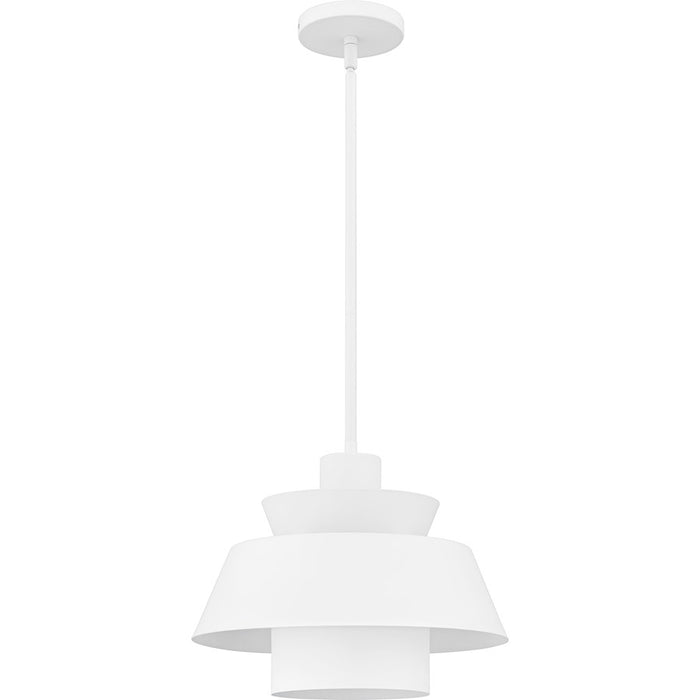 Quoizel Lumi 1Light Pendant, Matte White/Metal