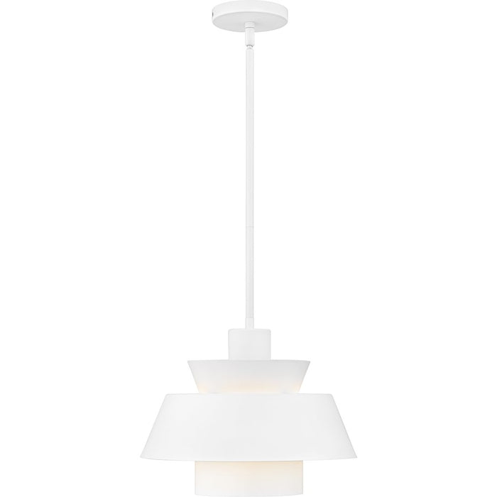 Quoizel Lumi 1Light Pendant, Matte White/Metal