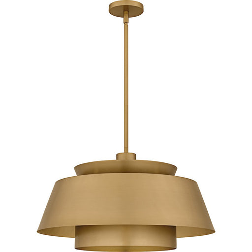 Quoizel Lumi 3Light Pendant, Brushed Weathered Brass/Metal