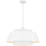 Quoizel Lumi 3Light Pendant, Matte White/Metal - LMI2824W