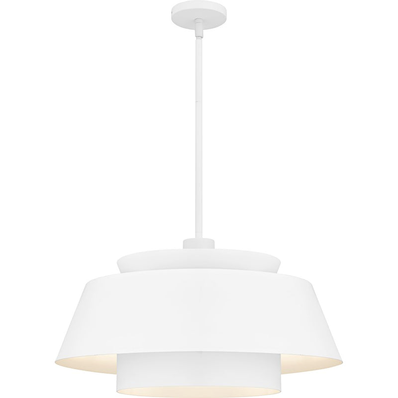 Quoizel Lumi 3Light Pendant, Matte White/Metal - LMI2824W