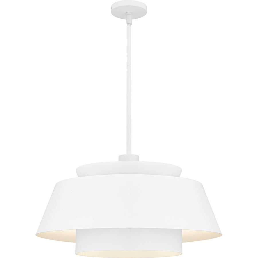 Quoizel Lumi 3Light Pendant, Matte White/Metal - LMI2824W