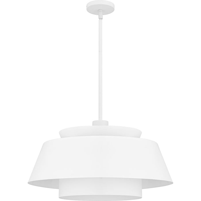 Quoizel Lumi 3Light Pendant, Matte White/Metal
