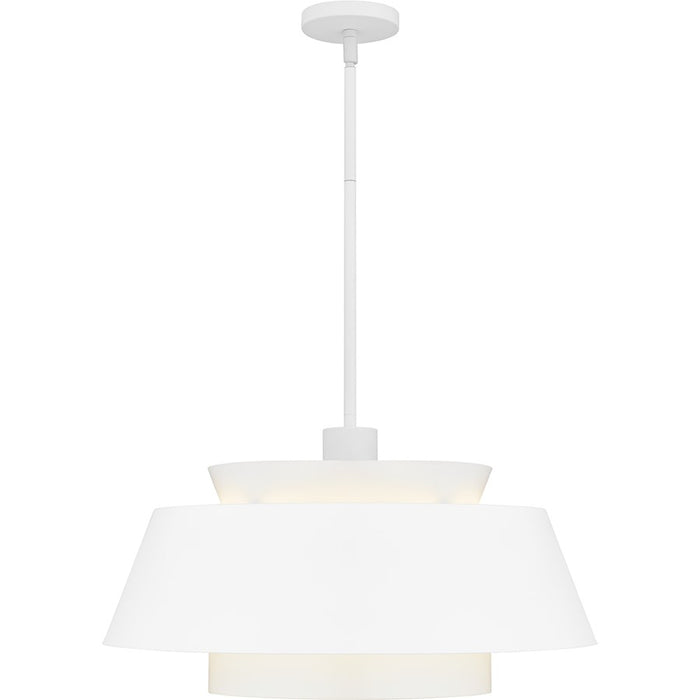 Quoizel Lumi 3Light Pendant, Matte White/Metal