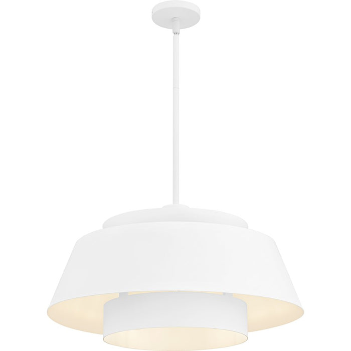 Quoizel Lumi 3Light Pendant, Matte White/Metal