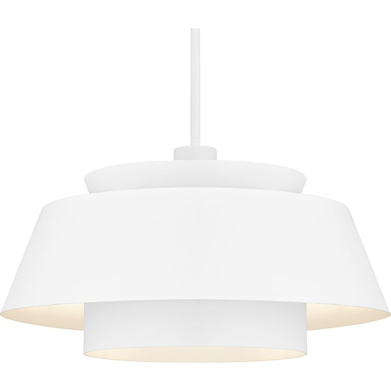 Quoizel Lumi 3Light Pendant, Matte White/Metal