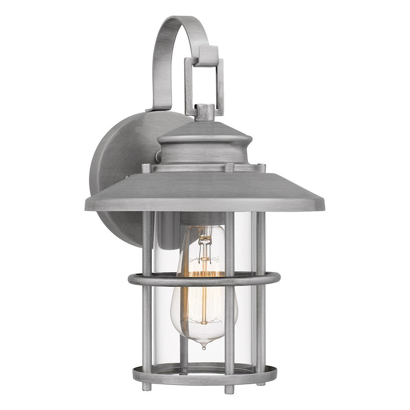 Quoizel Lombard 1 Light 12" Outdoor Lantern, AB Aluminum