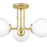 Quoizel Landry 3 Light Semi-Flush Mount, Satin Brass