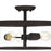 Quoizel Lisbon 3 Light Semi-Flush Mount, Old Bronze/Clear