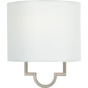 Quoizel Millennium 9in 1-Light Wall Sconce | Soft Modern Pewter Plated and White Parchment | Bedroom & Hallway Accent Light | Model LSM8801PS