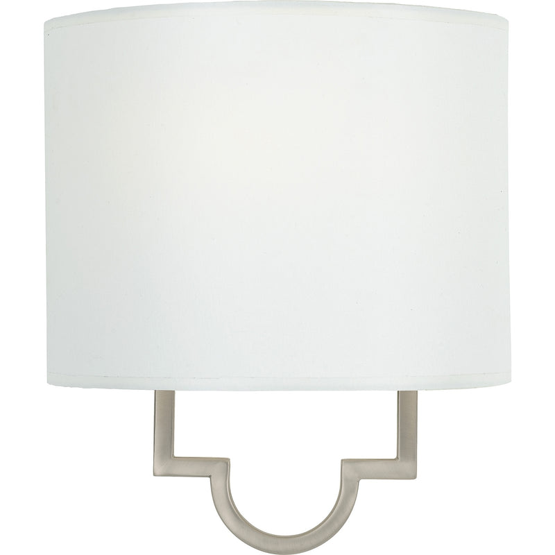 Quoizel Millennium 9in 1-Light Wall Sconce | Soft Modern Pewter Plated and White Parchment | Bedroom & Hallway Accent Light | Model LSM8801PS