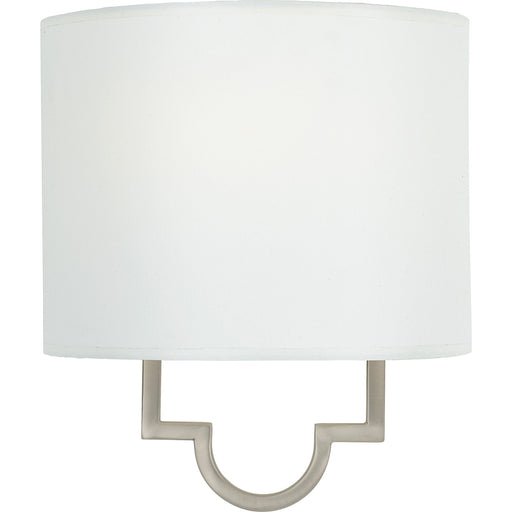 Quoizel Millennium 9in 1-Light Wall Sconce | Soft Modern Pewter Plated and White Parchment | Bedroom & Hallway Accent Light | Model LSM8801PS
