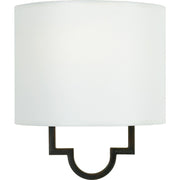 Quoizel Millennium 9in 1-Light Wall Sconce | Soft Modern Teco Marrone and White Parchment | Bedroom & Hallway Accent Light | Model LSM8801TM