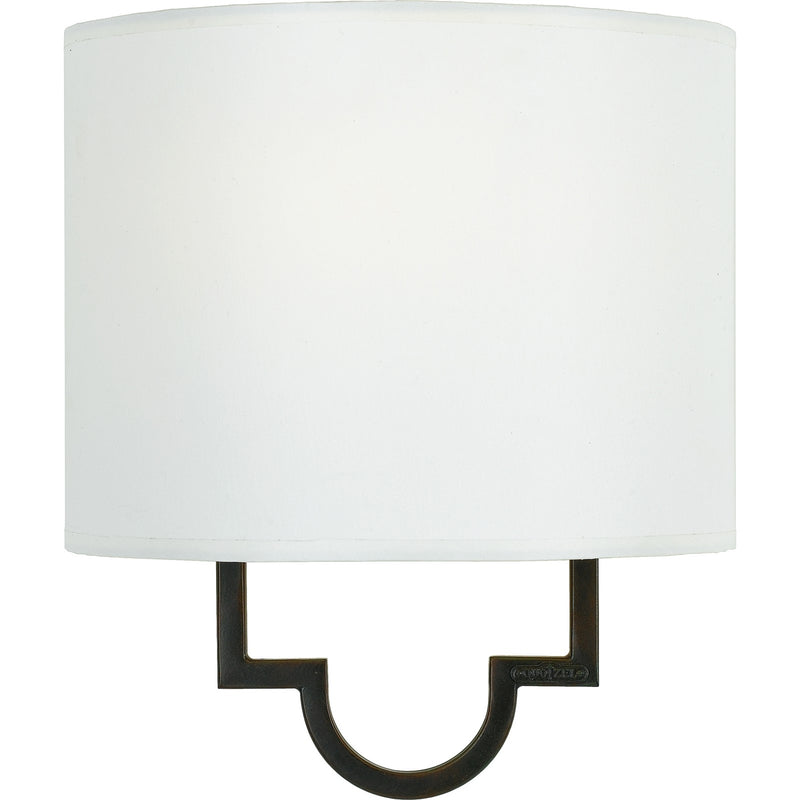 Quoizel Millennium 9in 1-Light Wall Sconce | Soft Modern Teco Marrone and White Parchment | Bedroom & Hallway Accent Light | Model LSM8801TM