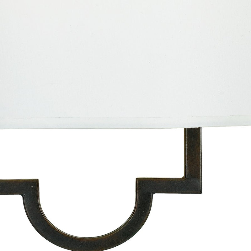 Quoizel Millennium 9in 1-Light Wall Sconce | Soft Modern Teco Marrone and White Parchment | Bedroom & Hallway Accent Light | Model LSM8801TM