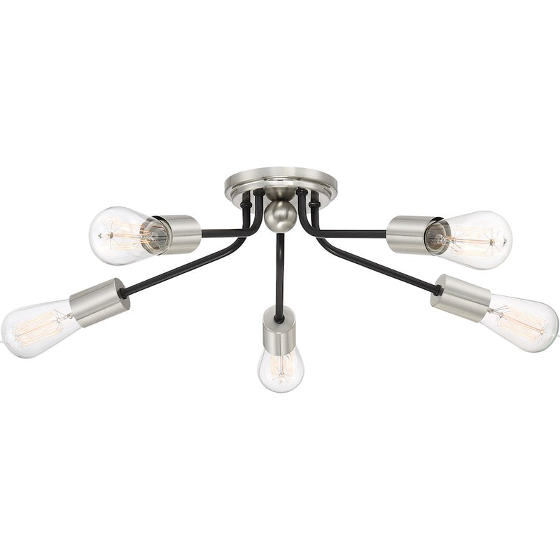 Quoizel Latitude Flush Mount, Earth Black