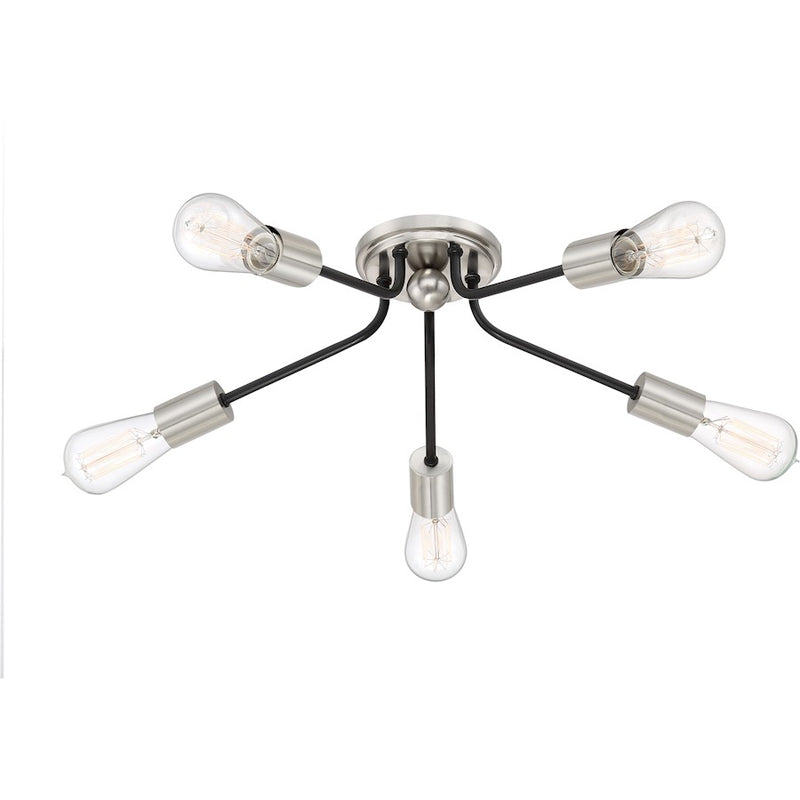 Quoizel Latitude Flush Mount, Earth Black