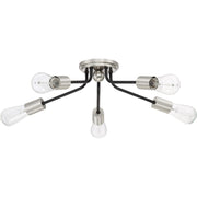 Quoizel Latitude Flush Mount, Earth Black