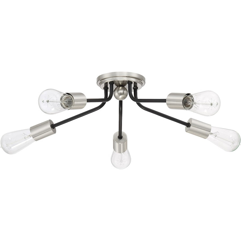 Quoizel Latitude Flush Mount, Earth Black