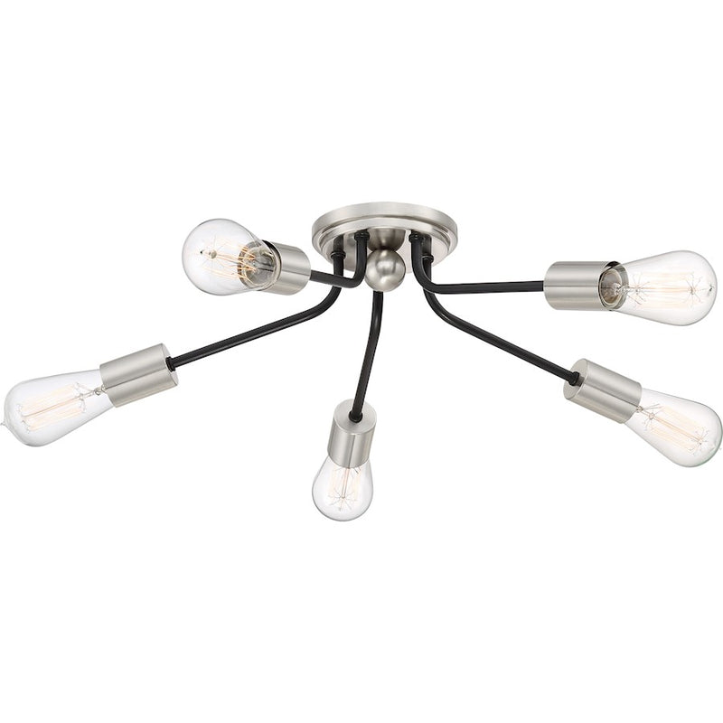 Quoizel Latitude Flush Mount, Earth Black