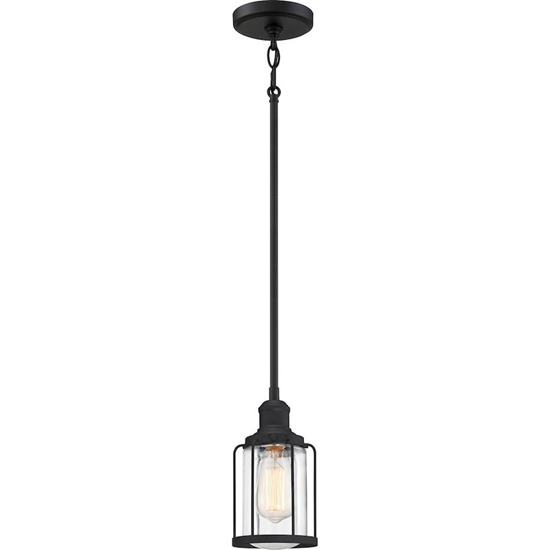 Quoizel Ludlow 1 Light Mini Pendant, Earth Black
