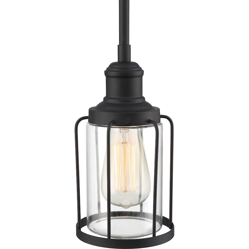 Quoizel Ludlow 1 Light Mini Pendant, Earth Black