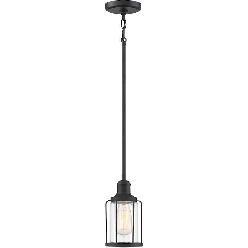 Quoizel Ludlow 1 Light Mini Pendant, Earth Black